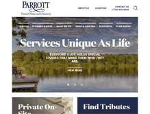 Tablet Screenshot of parrottfuneralhome.com